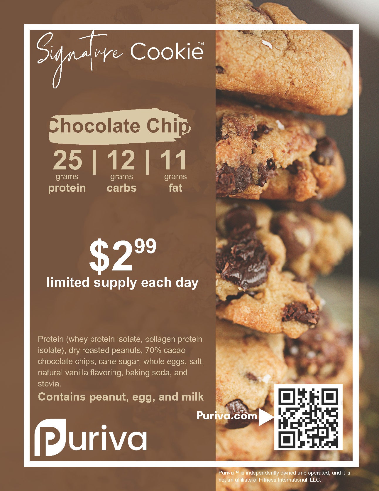 Protein Cookies by Puriva Nutrition, 6-pack