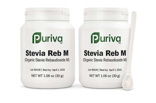 Stevia Reb M powder, (Reb-M | Rebaudioside M), 60 grams | 2,000 servings, Puriva Nutrition