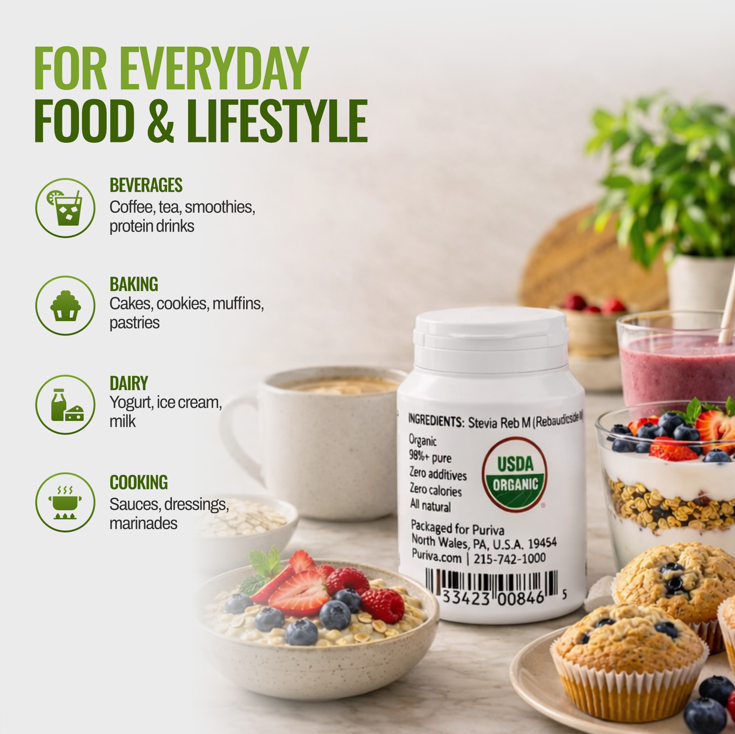 Stevia Reb M powder, 30 grams | 1,000 servings