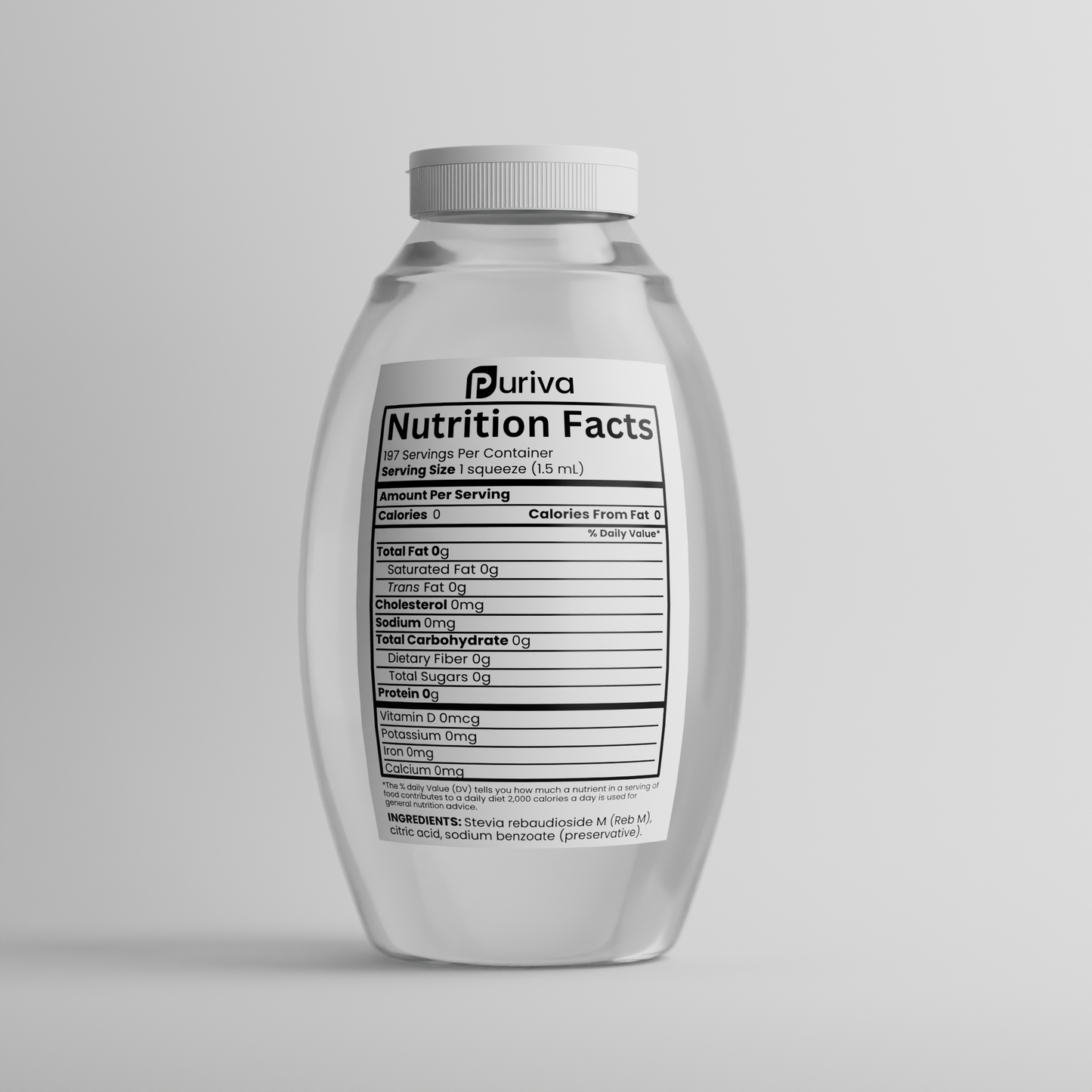 Organic Stevia Reb M Liquid Sweetener Concentrate | Superior to Reb A, Reb D, and all stevia extracts | 5,000 servings with refill pack, Puriva Nutrition