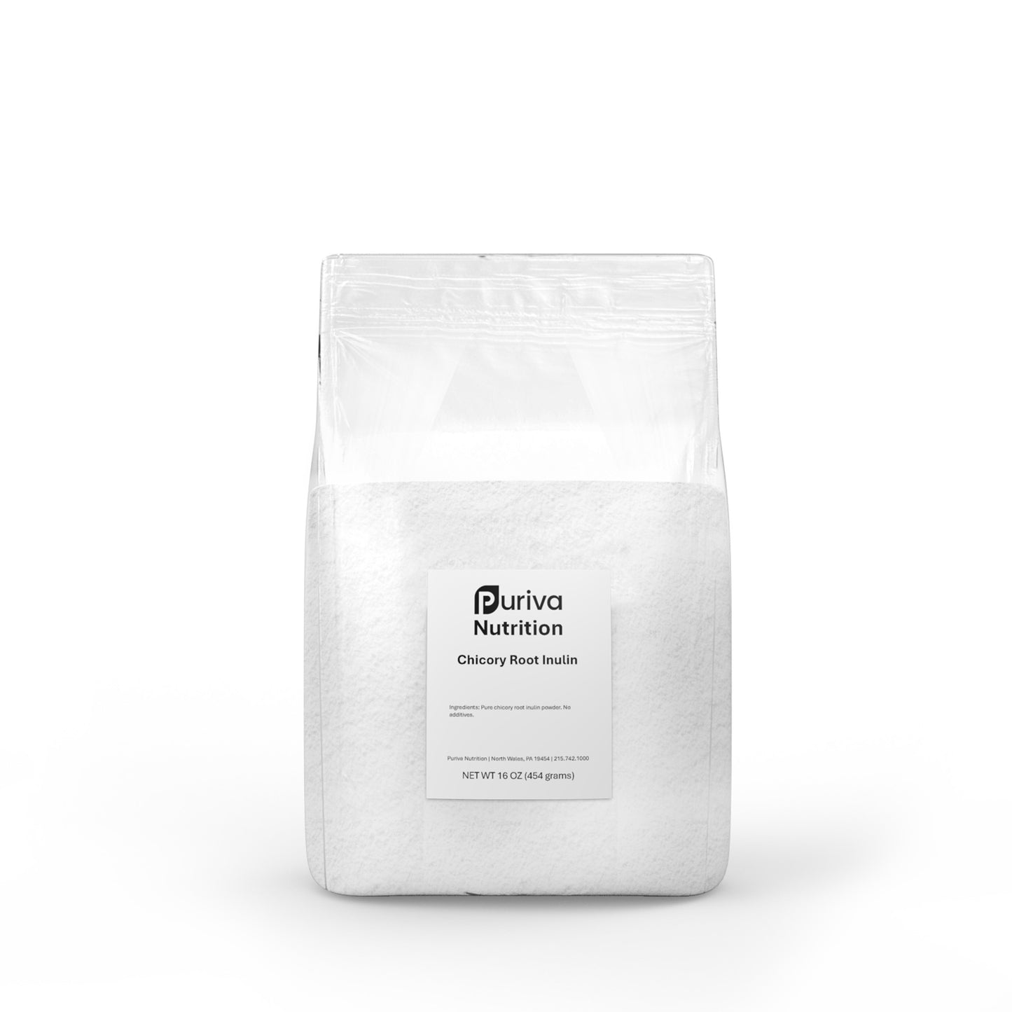Inulin powder, from Chicory Root, 1 pound, Puriva Nutrition
