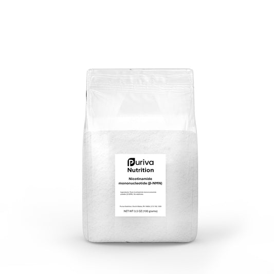 Pure NMN powder (Nicotinamide mononucleotide | β-NMN) NAD+ precursor, 100 grams, Puriva Nutrition