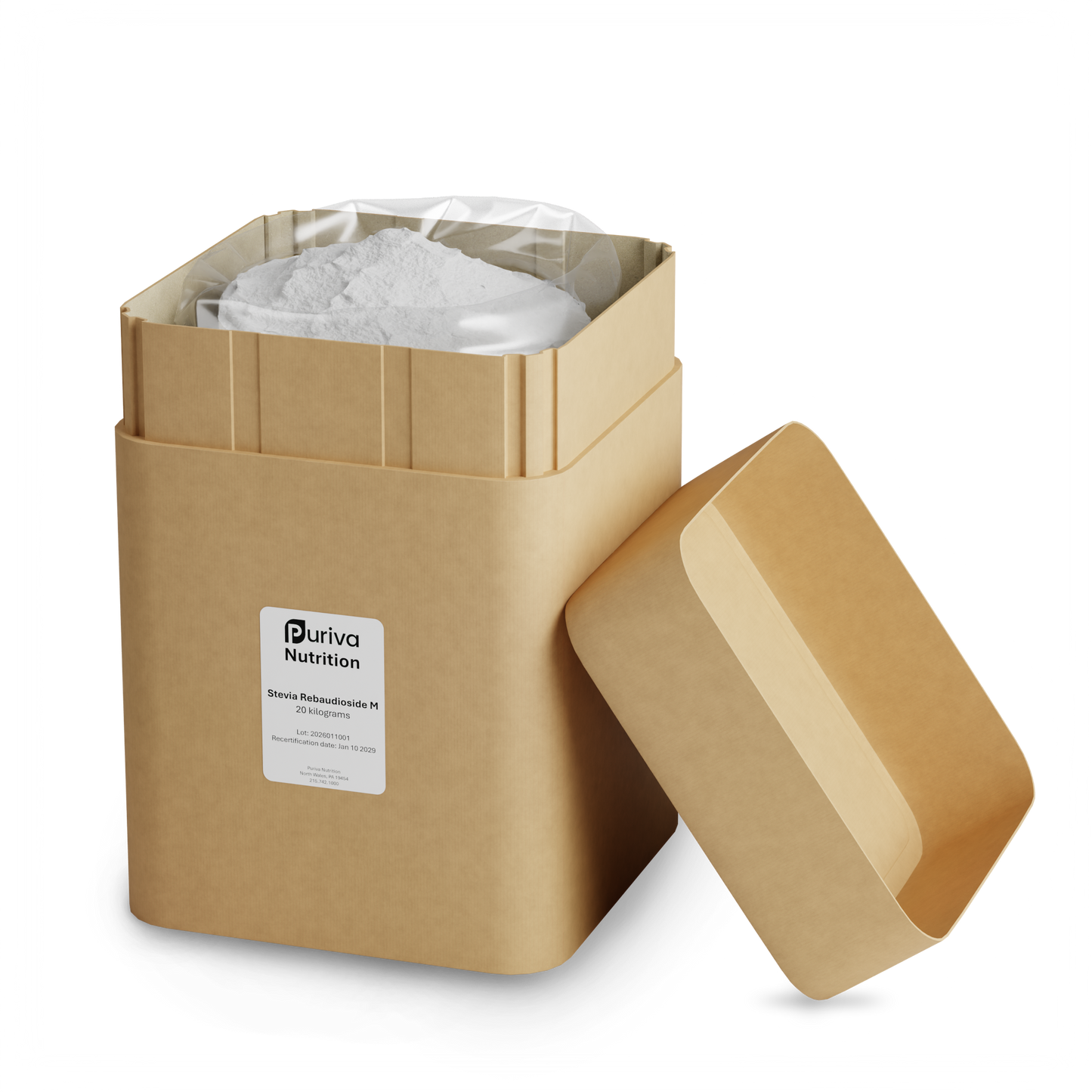 Stevia Reb M powder, 20 kilograms | 44.1 pounds