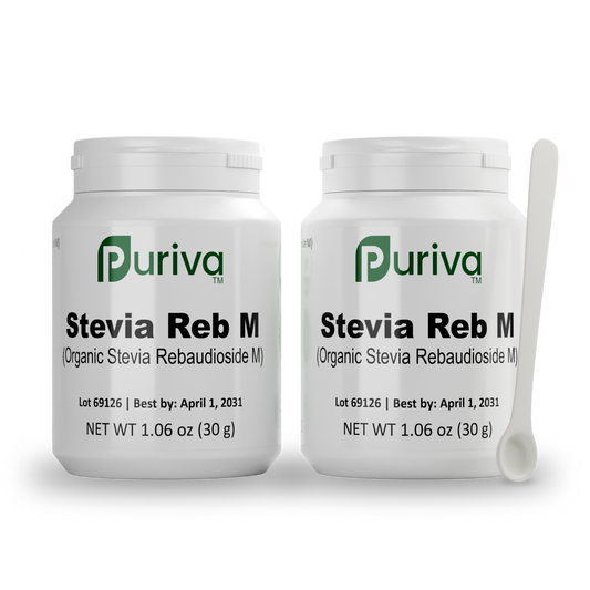 Stevia Reb M powder, (Reb-M | Rebaudioside M), 60 grams | 2,000 servings, Puriva Nutrition