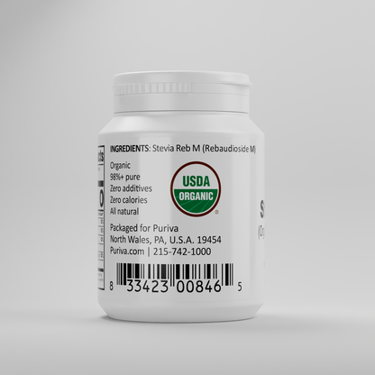 Stevia Reb M powder, (Reb-M | Rebaudioside M), 90 grams | 3,000 servings, Puriva Nutrition
