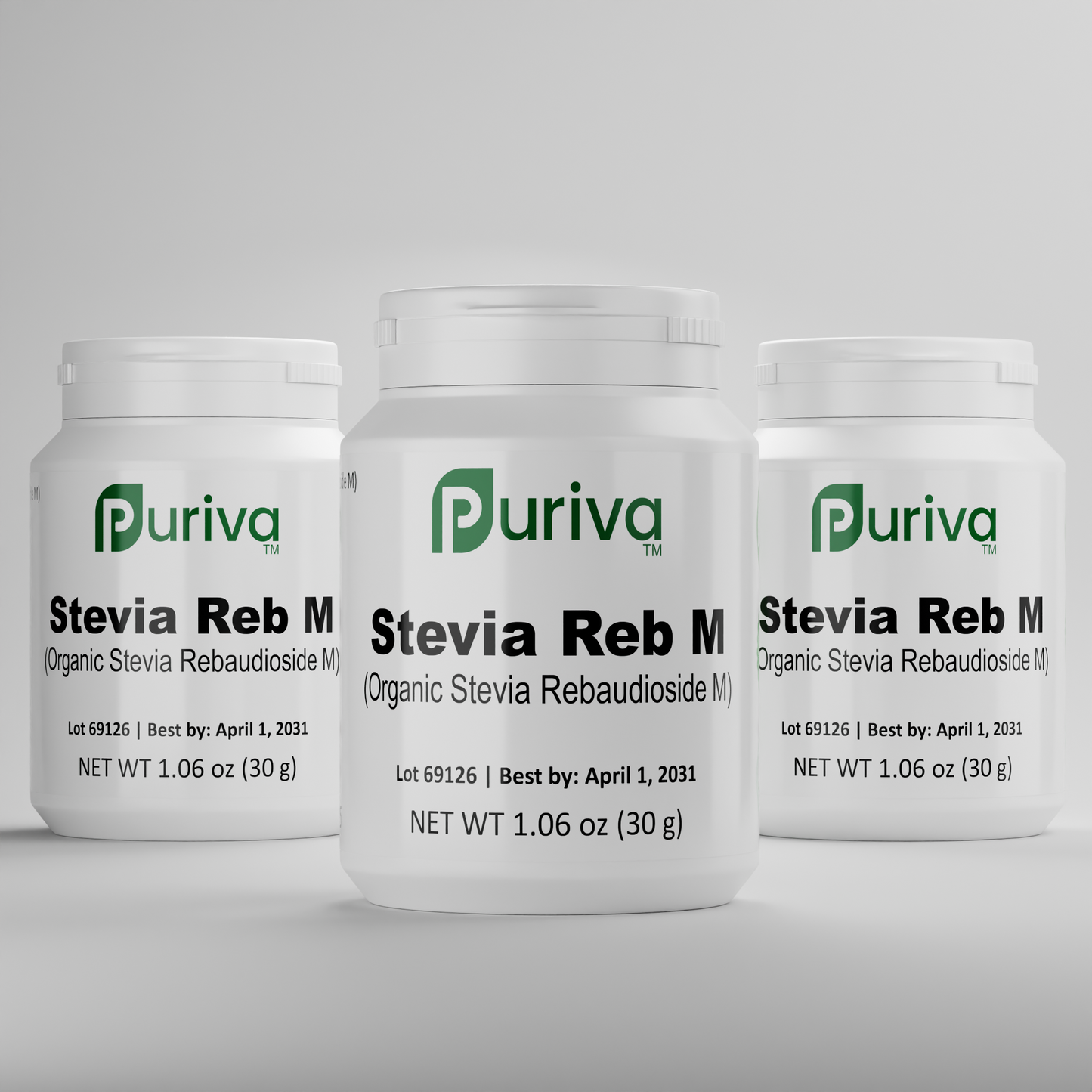 Stevia Reb M powder, (Reb-M | Rebaudioside M), 90 grams | 3,000 servings, Puriva Nutrition