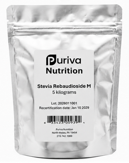 Stevia Reb M powder, (Reb-M | Rebaudioside M), 5 Kilograms | 11 Pounds, Puriva Nutrition