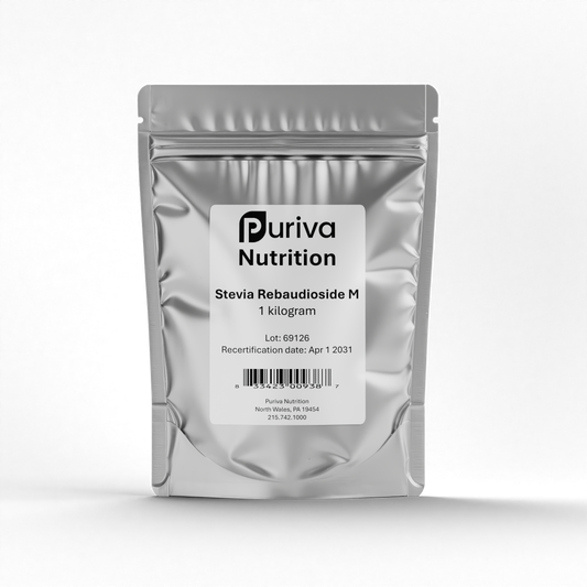 Stevia Reb M powder, (Reb-M | Rebaudioside M), 1 Kilogram | 2.2 Pounds, Puriva Nutrition
