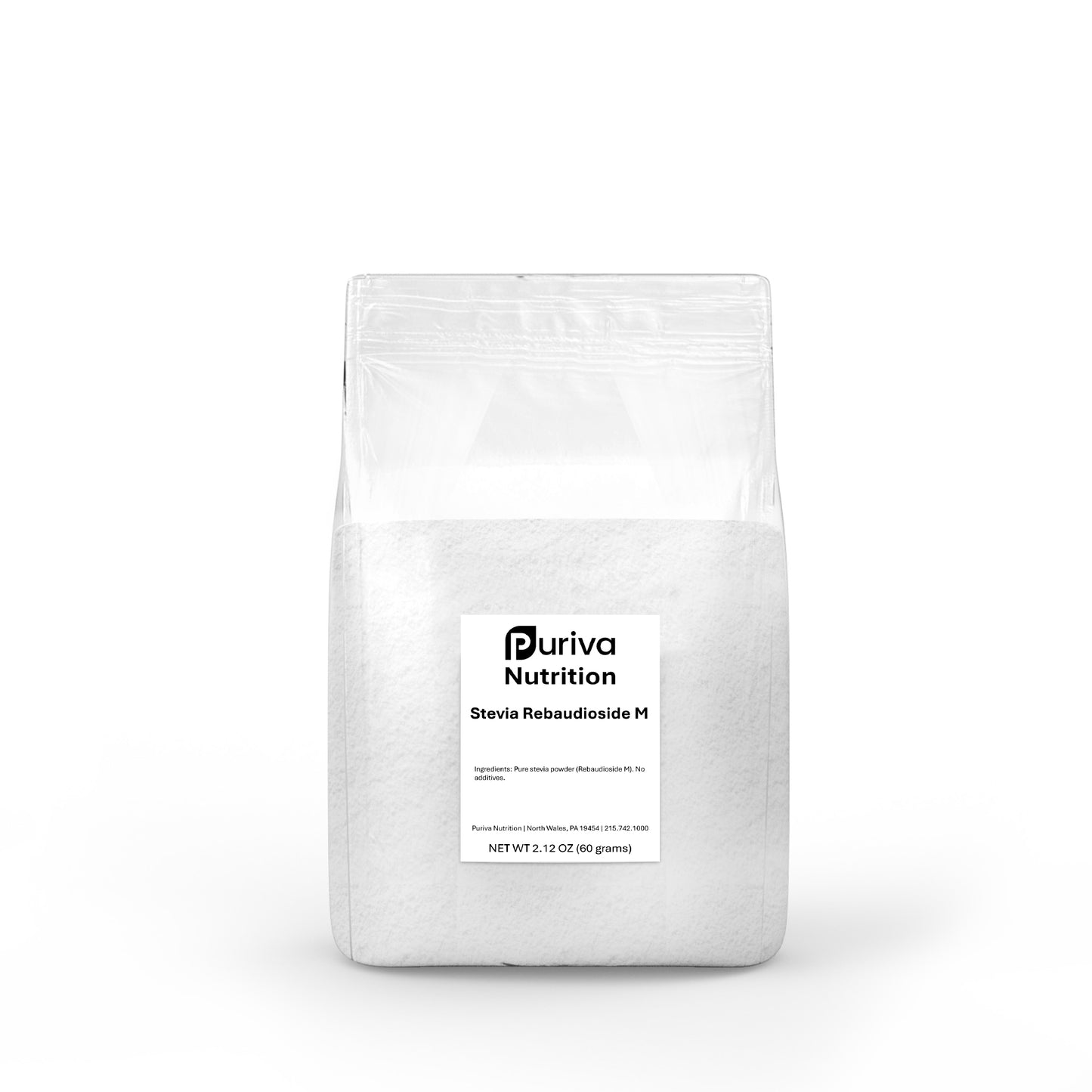 Stevia Reb M powder, (Reb-M | Rebaudioside M), 60 grams | 2,000 servings, Puriva Nutrition
