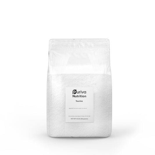 Taurine powder, 1 pound, by Puriva Nutrition