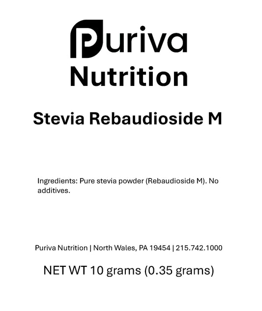 Stevia Reb M powder, (Reb-M | Rebaudioside M), 10 grams, Puriva Nutrition